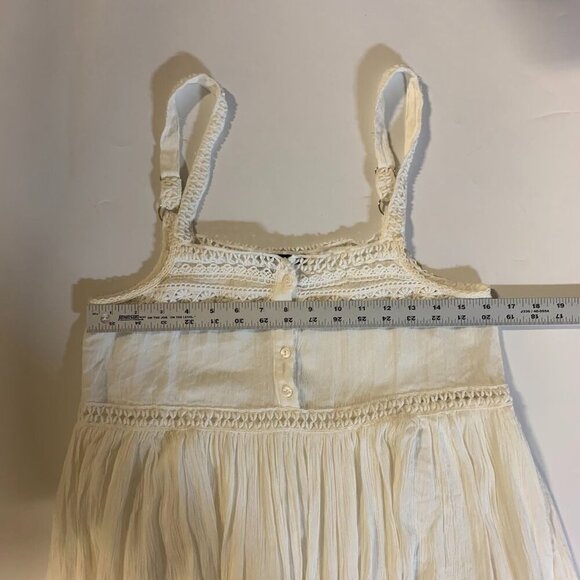 Vici Women's Pucker Up Plisse Embroidered Crochet Maxi Dress Size M‎ - Picture 9 of 12